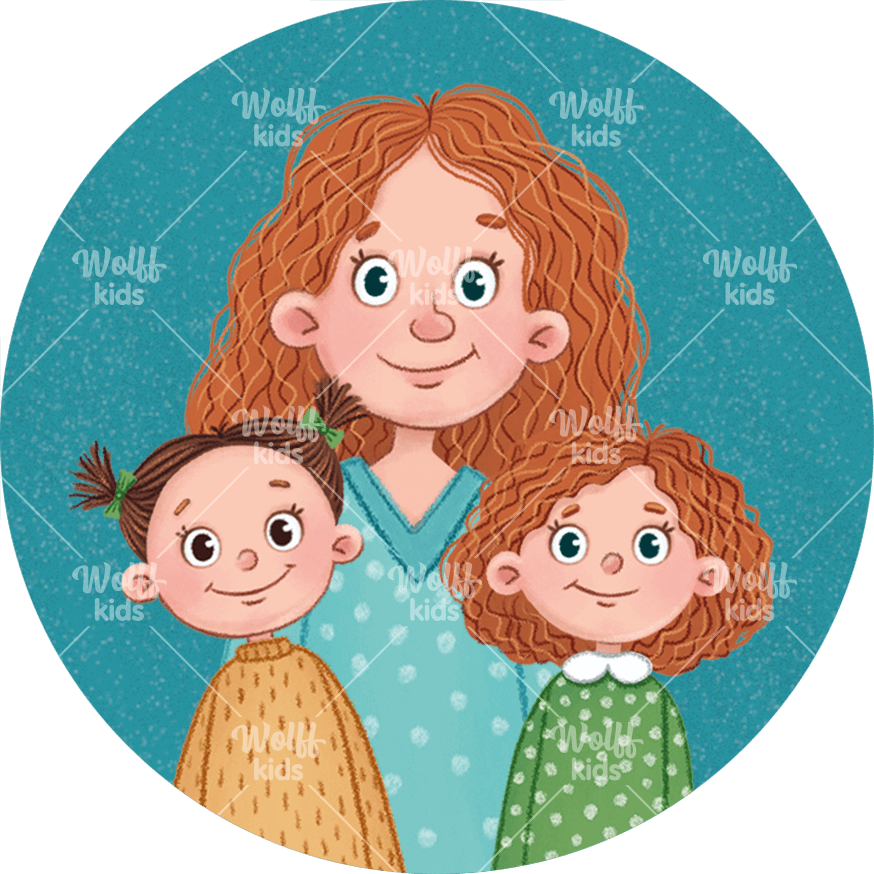 Einzelner Magnet. Lina, Emily und Lotta